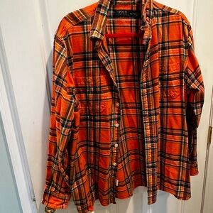 Ralph Lauren Orange Plaid Shirt